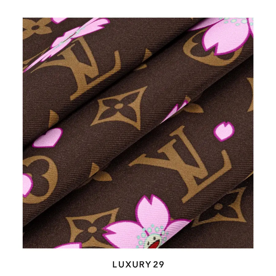 Louis Vuitton LV x TM - Square Fabric Monogram Cherry Blossom 70 Brown LOUIS VUITTON Luxury29