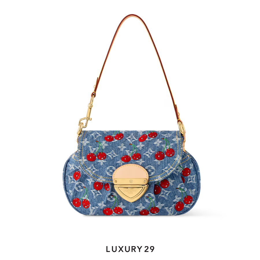 Louis Vuitton LV x TM - Sunset bag Monogram cherry denim Blue LOUIS VUITTON