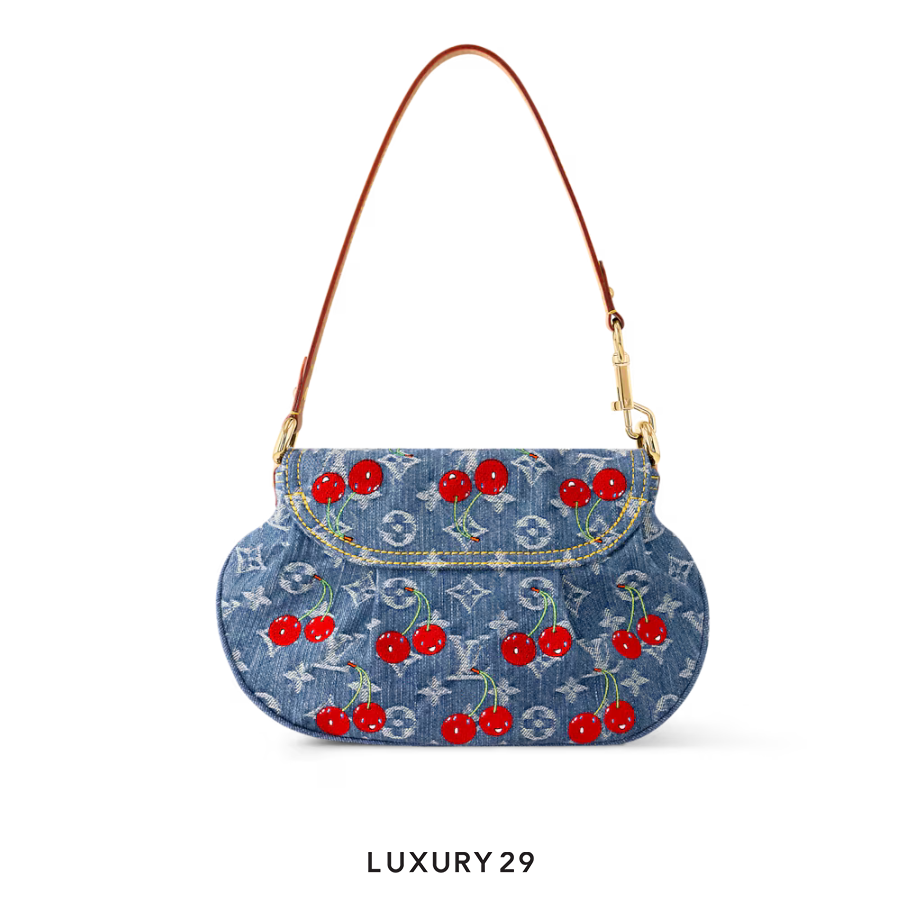 Louis Vuitton LV x TM - Sunset bag Monogram cherry denim Blue LOUIS VUITTON