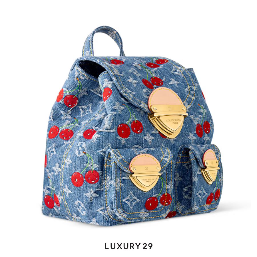 Louis Vuitton LV x TM - Venice NM bag Monogram cherry denim Blue LOUIS VUITTON
