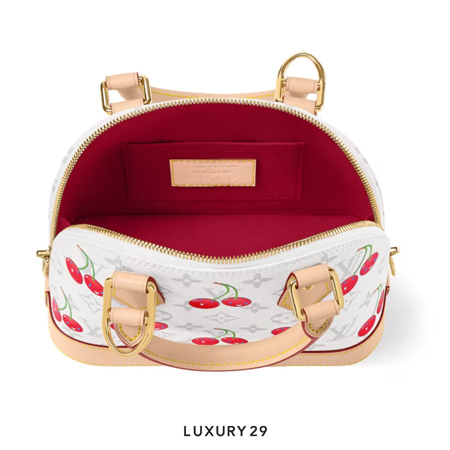 Louis Vuitton LV x TM Alma BB Monogram cherry coated canvas White LOUIS VUITTON