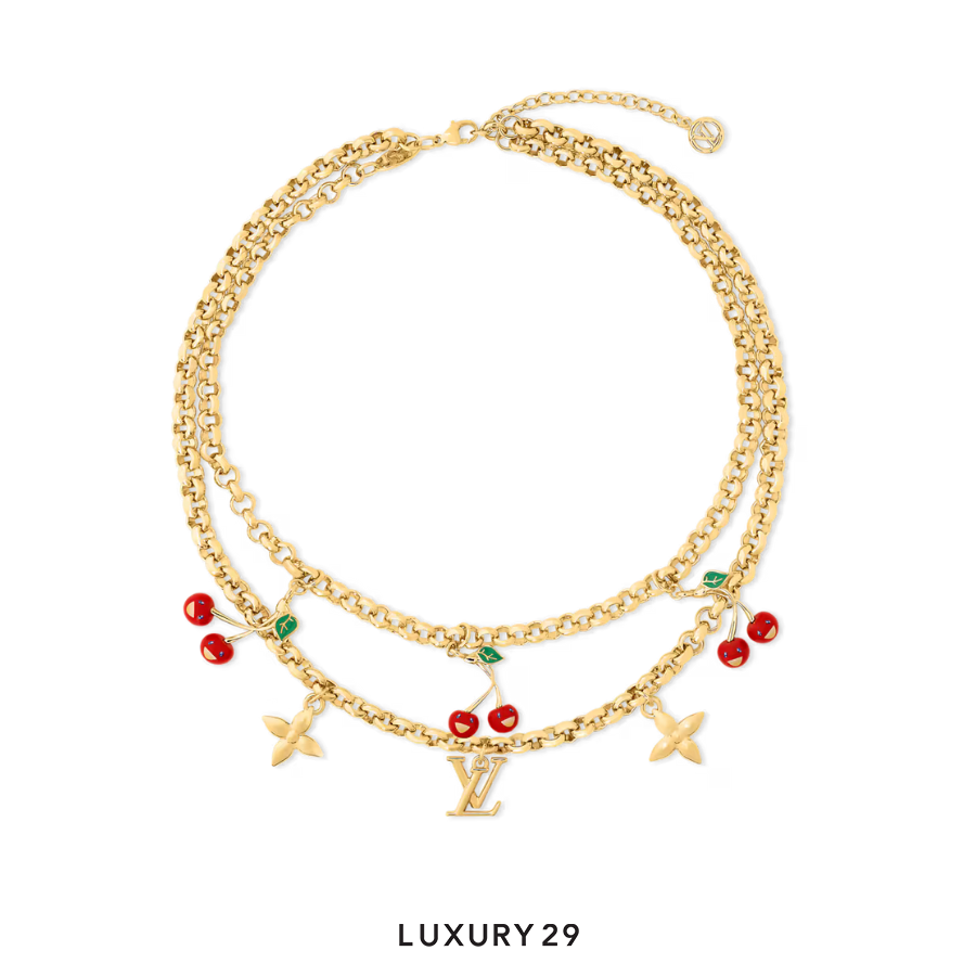 Louis Vuitton LV x TM Cerise Necklace Gold LOUIS VUITTON