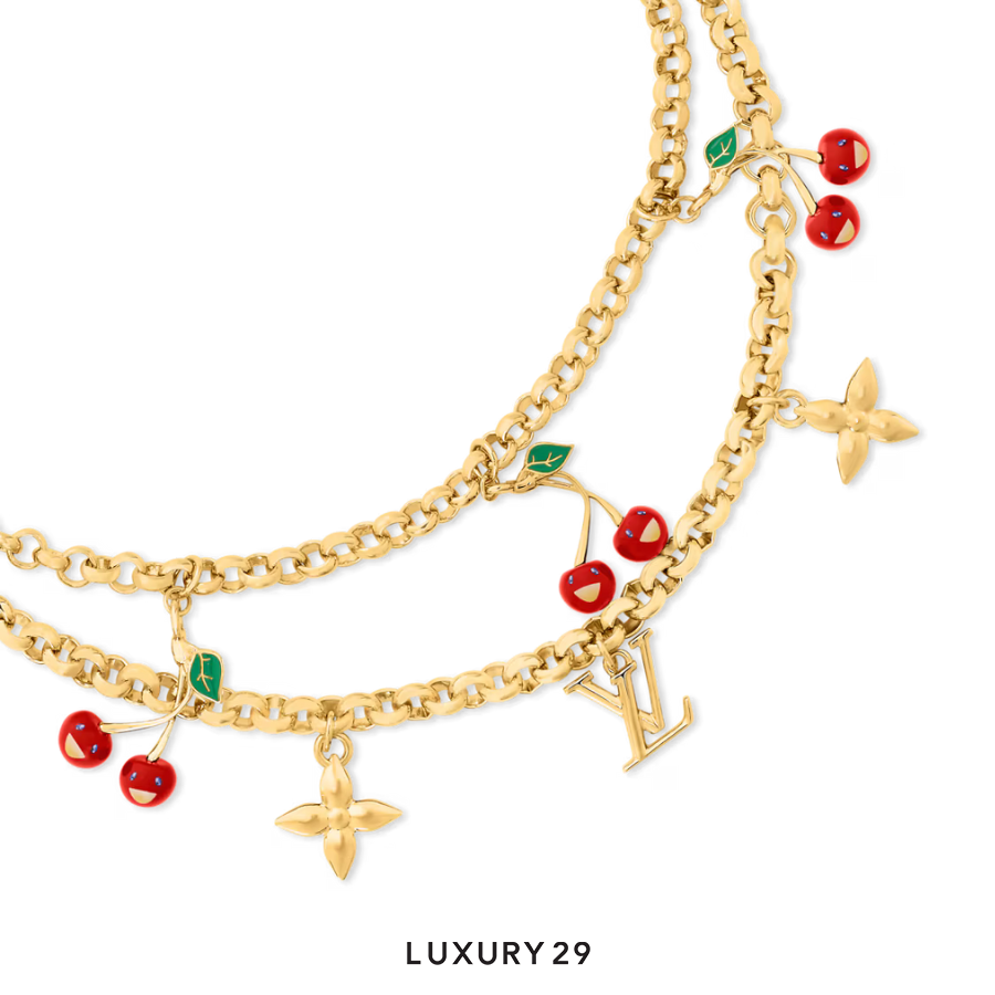 Louis Vuitton LV x TM Cerise Necklace Gold LOUIS VUITTON