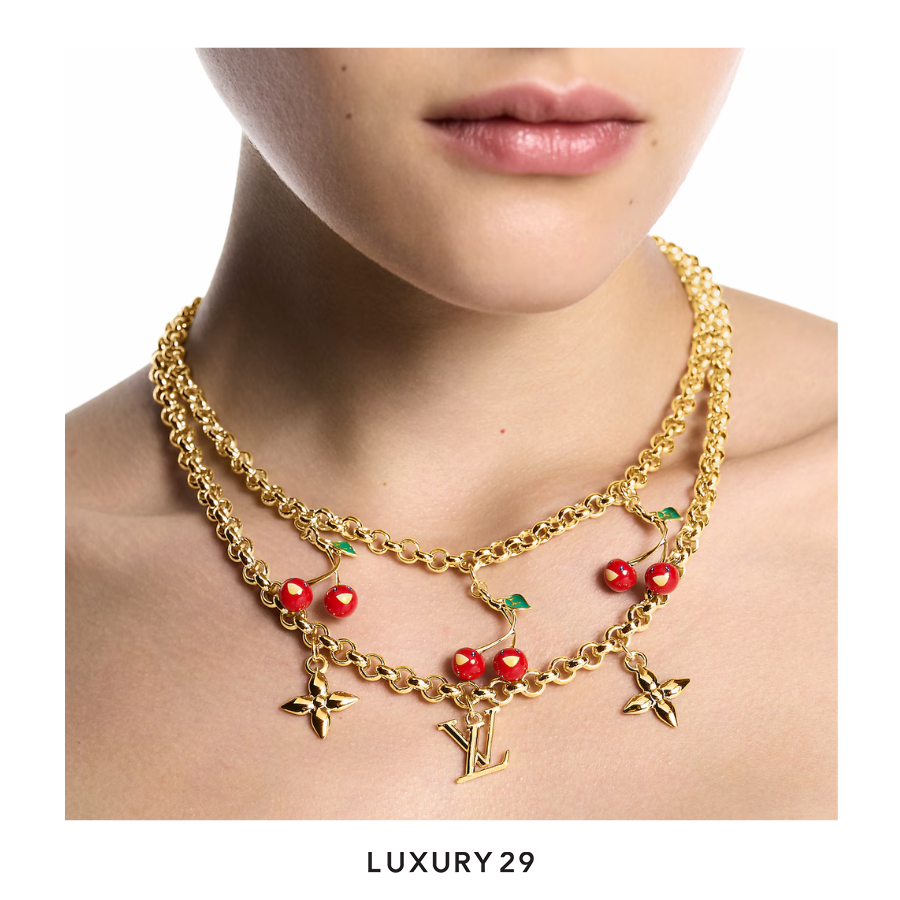 Louis Vuitton LV x TM Cerise Necklace Gold LOUIS VUITTON