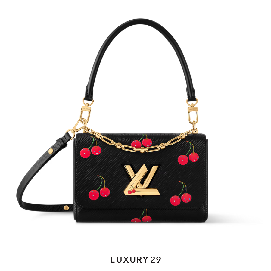 Louis Vuitton LV x TM Twist MM Bag Epi grained cowhide leather Black LOUIS VUITTON