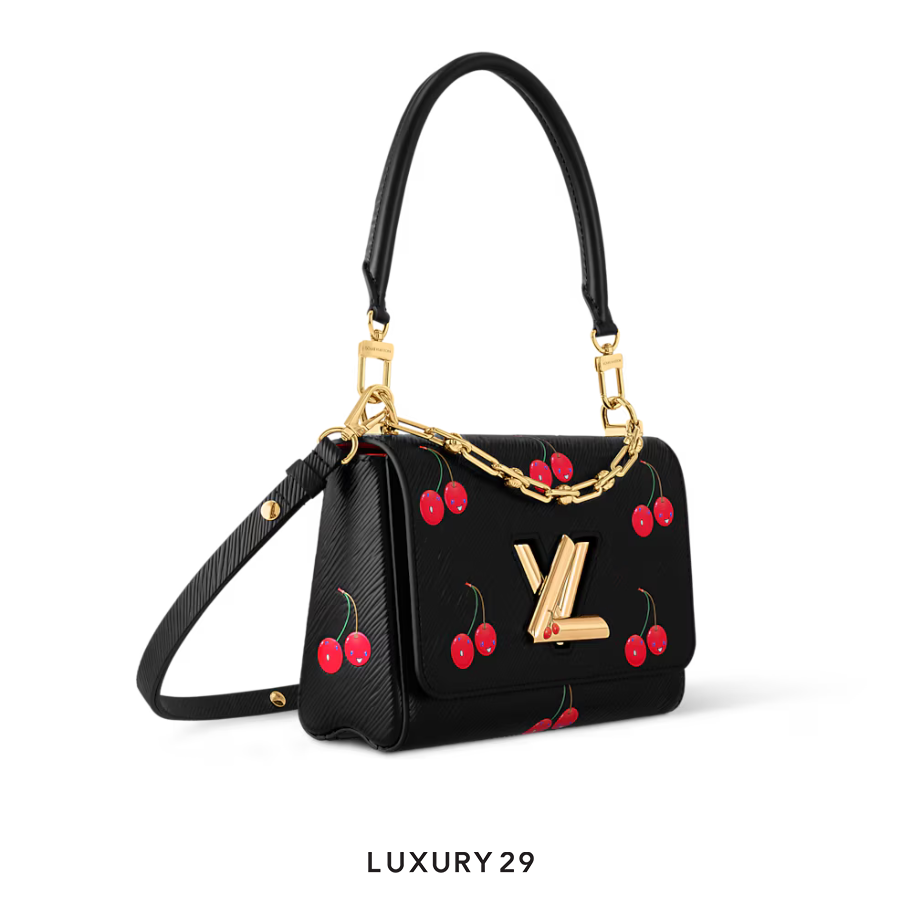 Louis Vuitton LV x TM Twist MM Bag Epi grained cowhide leather Black LOUIS VUITTON