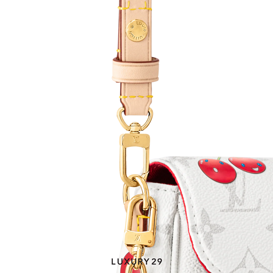 Louis Vuitton LV x TM Wallet On Chain Ivy Monogram cherry canvas White LOUIS VUITTON