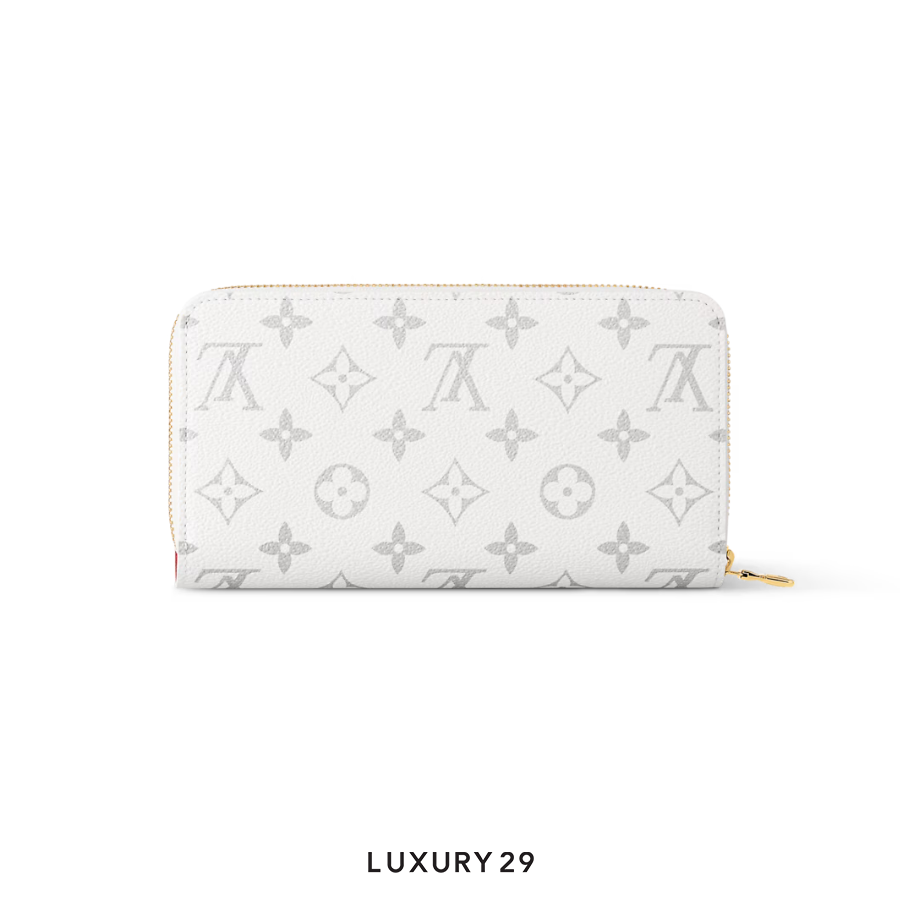 Louis Vuitton LV x TM Zippy Wallet Monogram White coated canvas Cherry LOUIS VUITTON
