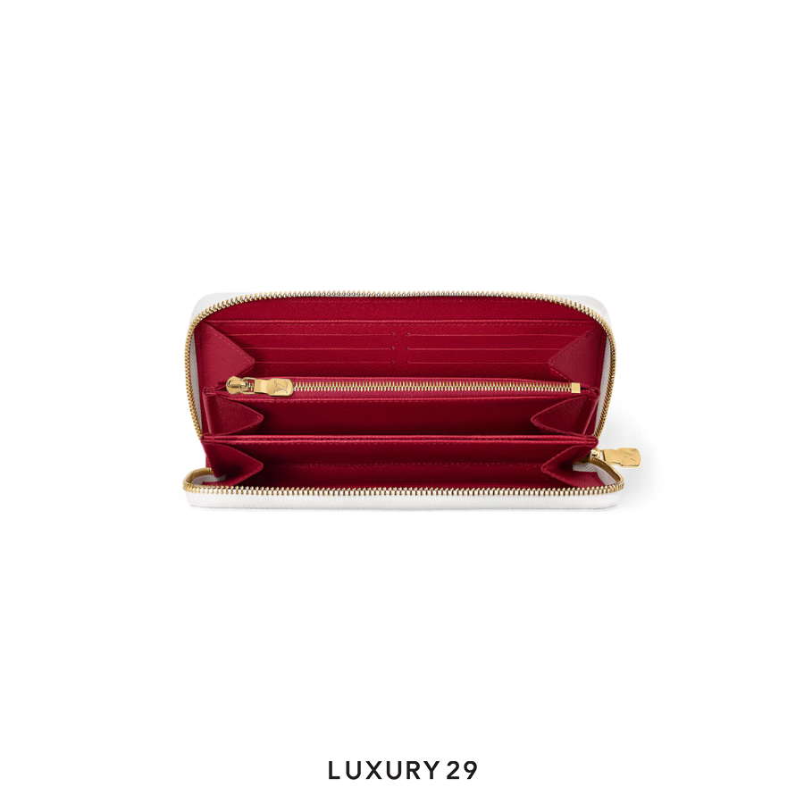 Louis Vuitton LV x TM Zippy Wallet Monogram White coated canvas Cherry LOUIS VUITTON