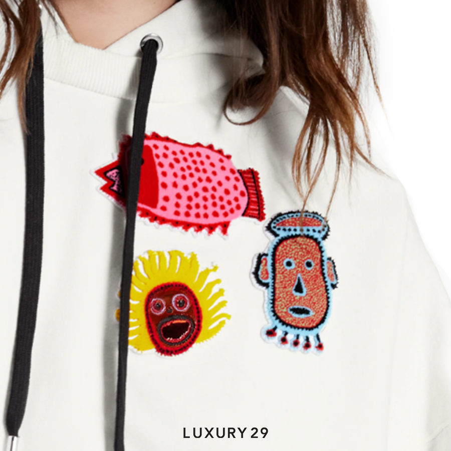 Louis Vuitton LV x YK Faces Patches Cropped Hoodie LOUIS VUITTON