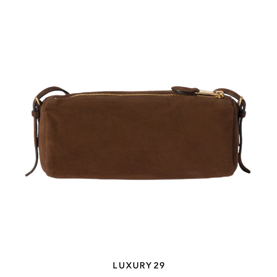 MIU MIU Suede pouch Cocoa Brown MIU MIU