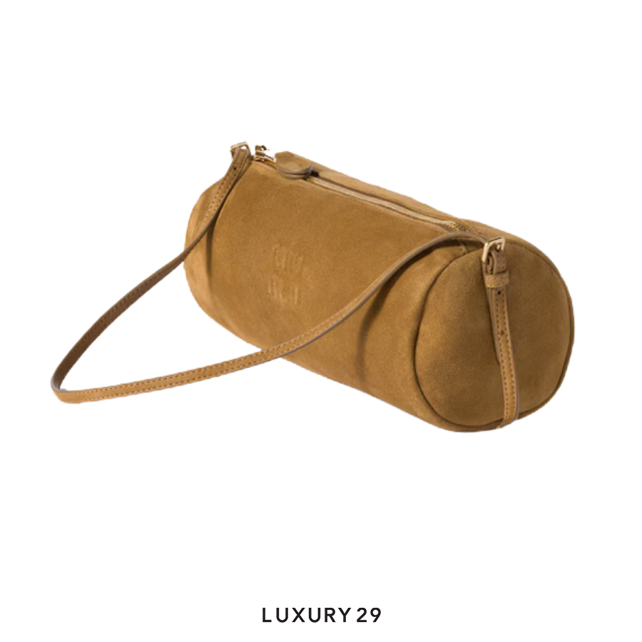 MIU MIU Suede pouch Olive Green MIU MIU