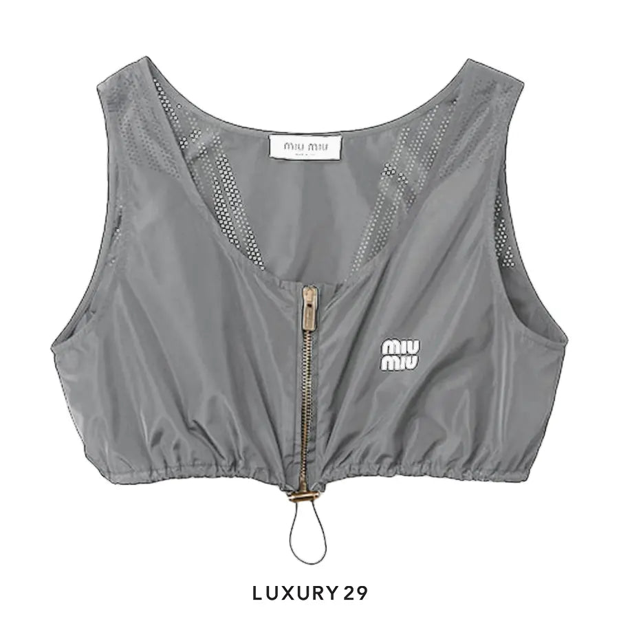 MIU MIU Technical silk top