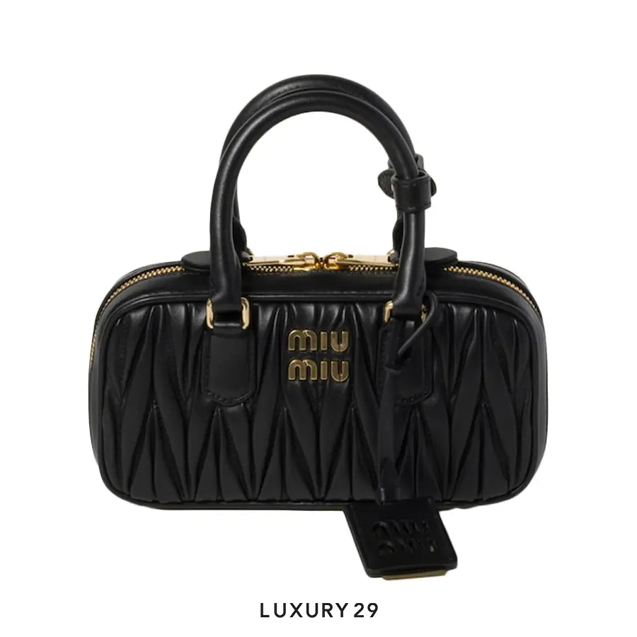 Miu Miu Arcadie matelasse nappa leather mini-bag Black