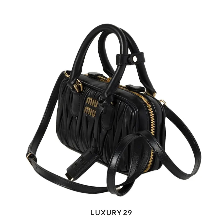 Miu Miu Arcadie matelasse nappa leather mini-bag Black MIU MIU