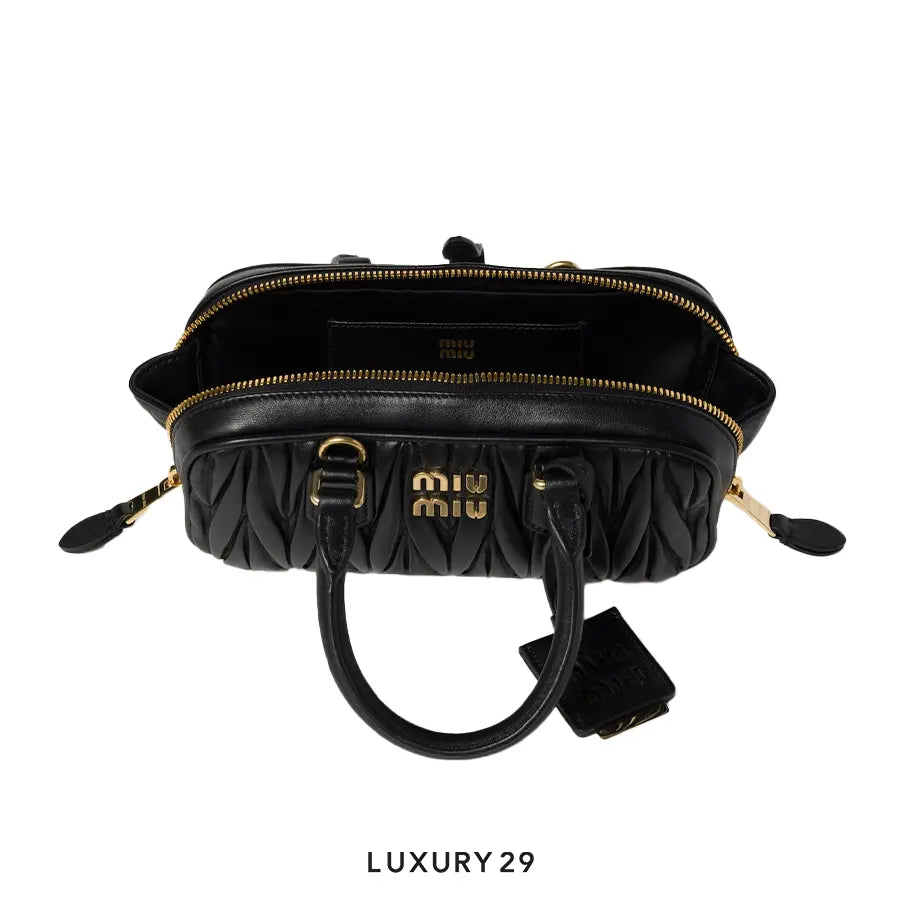 Miu Miu Arcadie matelasse nappa leather mini-bag Black MIU MIU