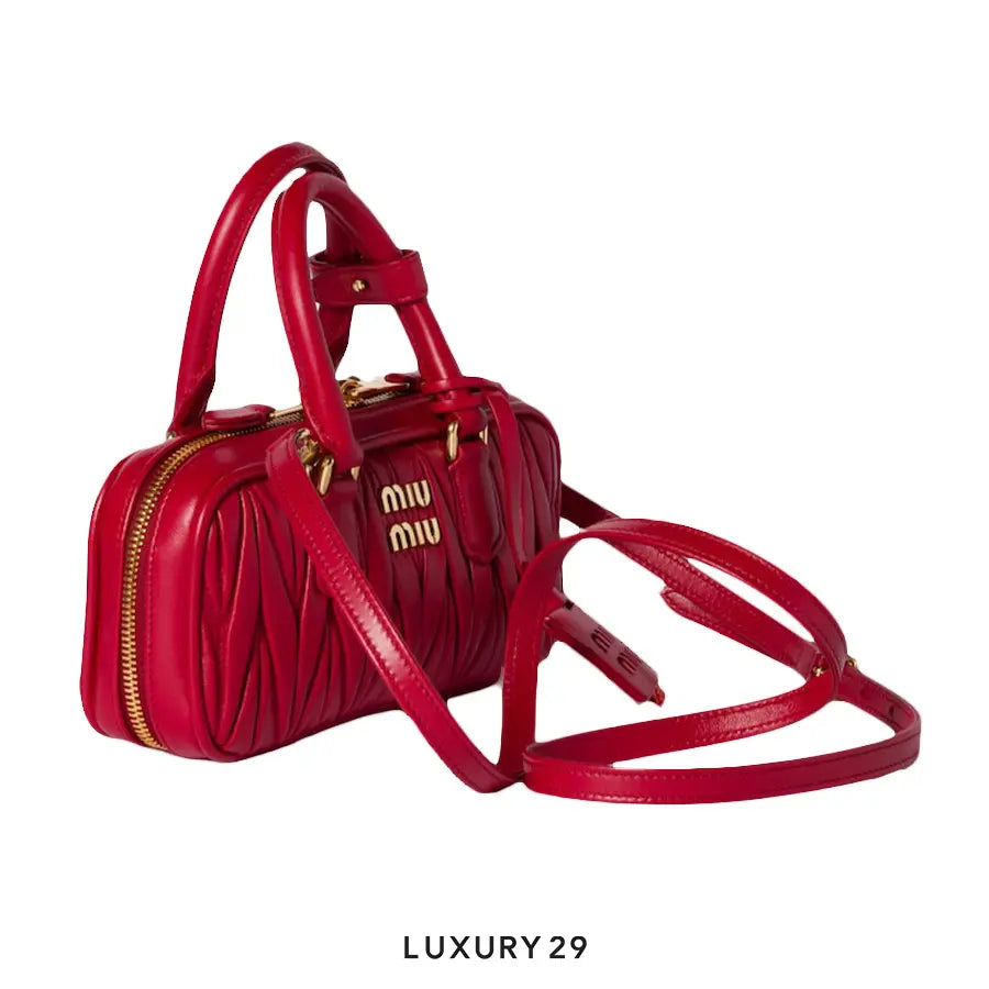 Miu Miu Arcadie matelasse nappa leather mini-bag Rosso MIU MIU