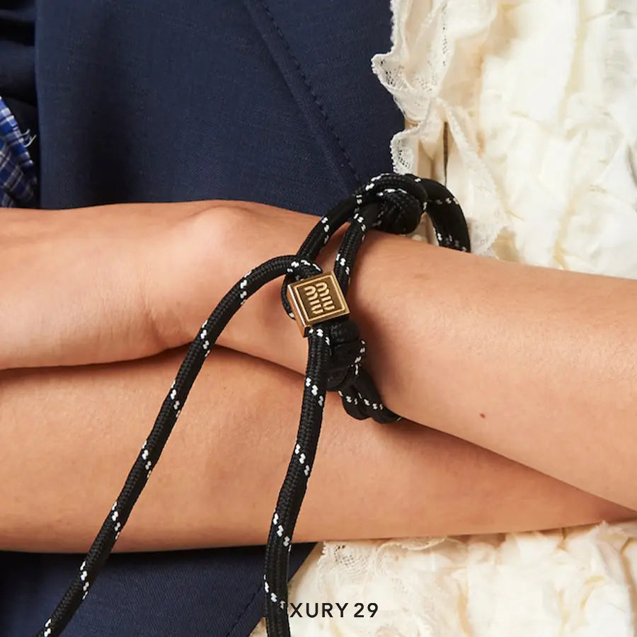 Miu Miu Cord and Nylon Bracelet MIU MIU