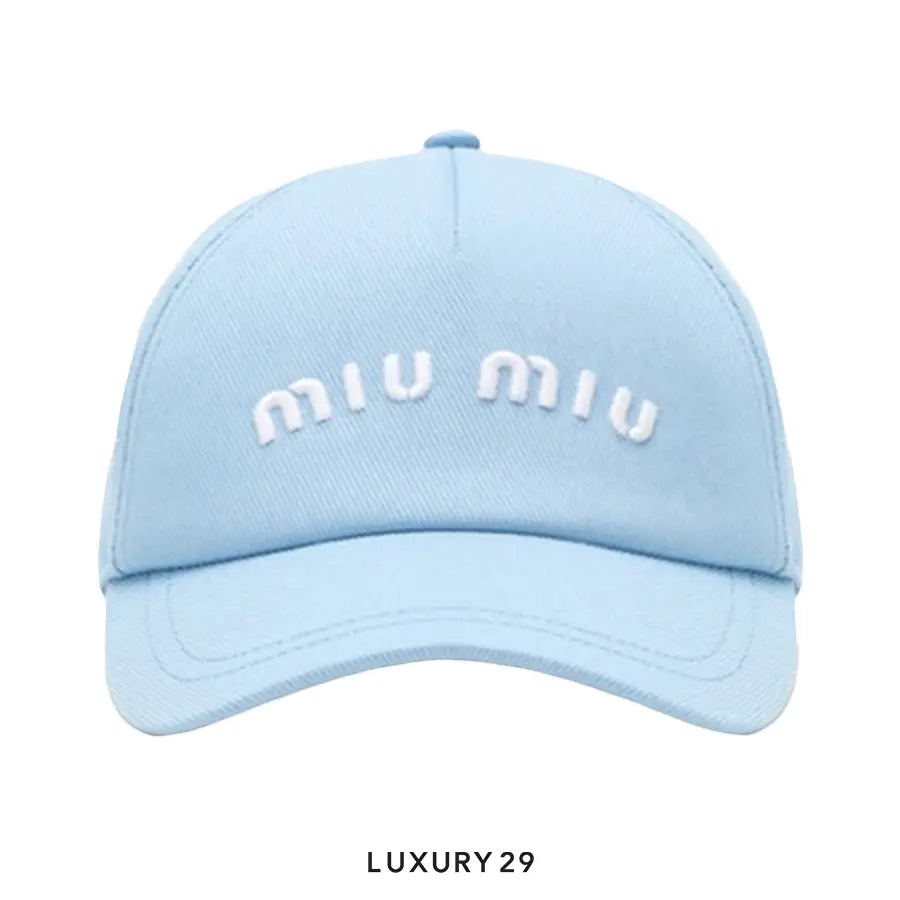 Miu Miu Drill baseball cap Sky Blue/White
