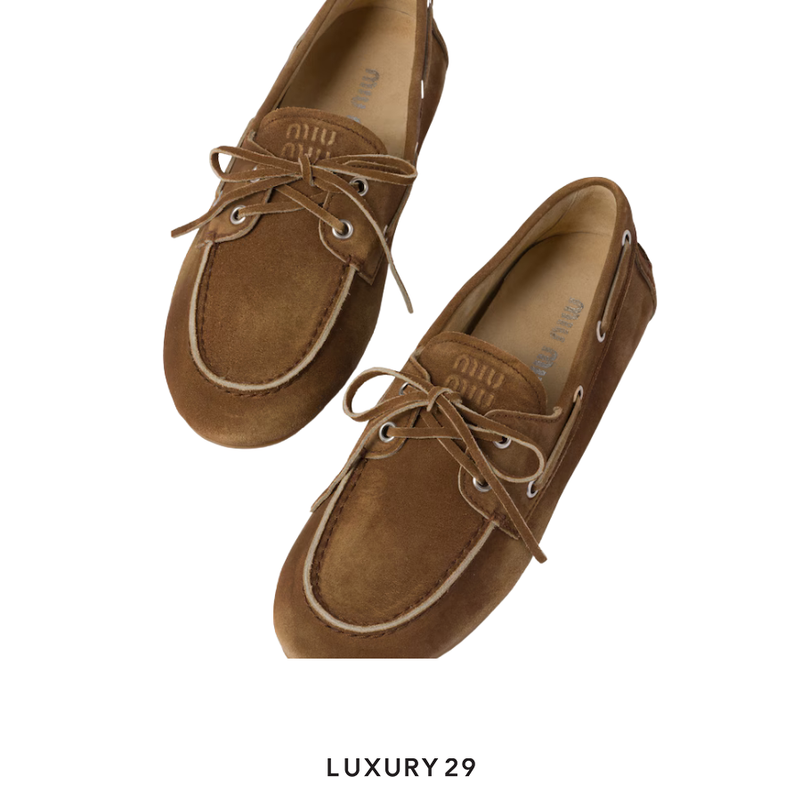 Miu Miu Faded unlined suede loafers Brown MIU MIU