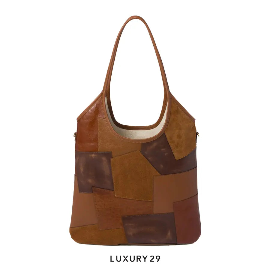 Miu Miu IVY Leather Patchwork Bag Cognac MIU MIU