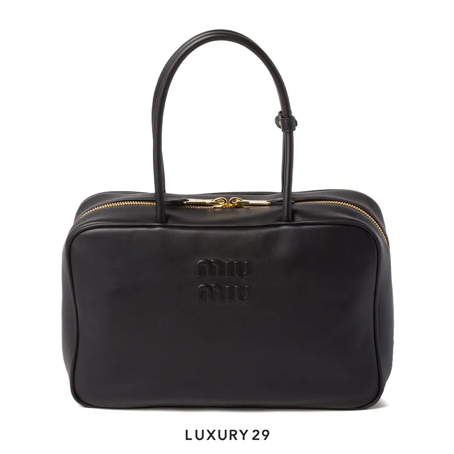 Miu Miu Leather Beau Bag Black