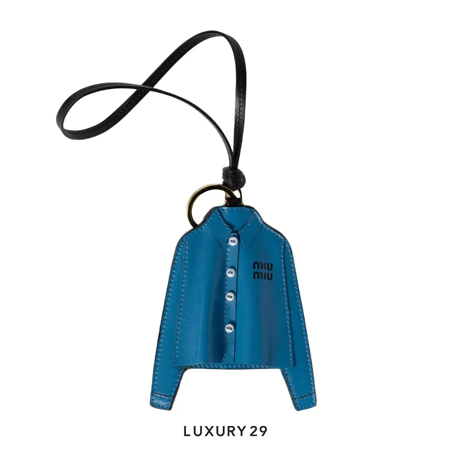 Miu Miu Leather keychain trick Pervinca