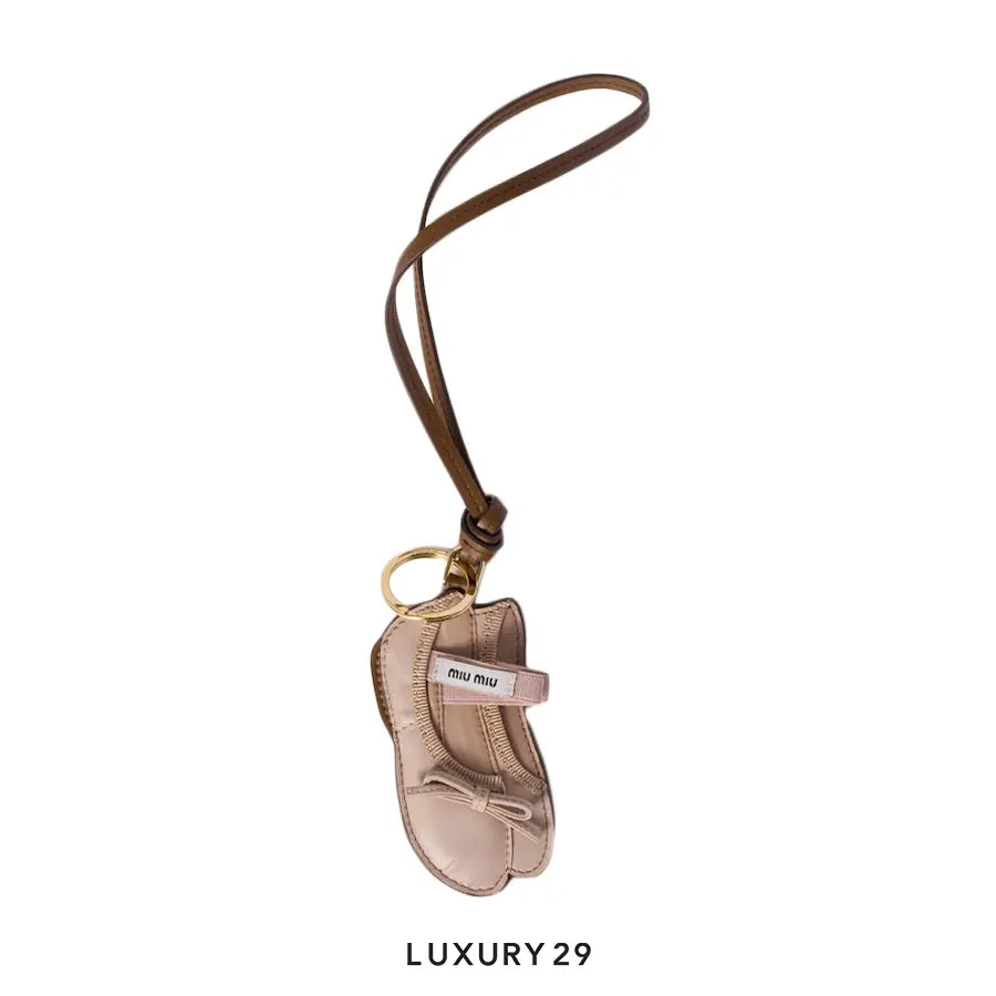 Miu Miu Miu Ballet leather keychain trick Ninfea MIU MIU
