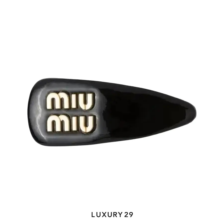 Miu Miu Patent leather hair clip Nero