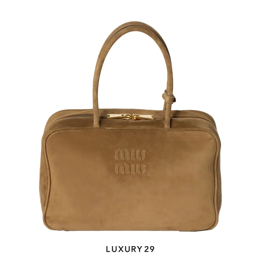Miu Miu Suede Beau bag Olive Green