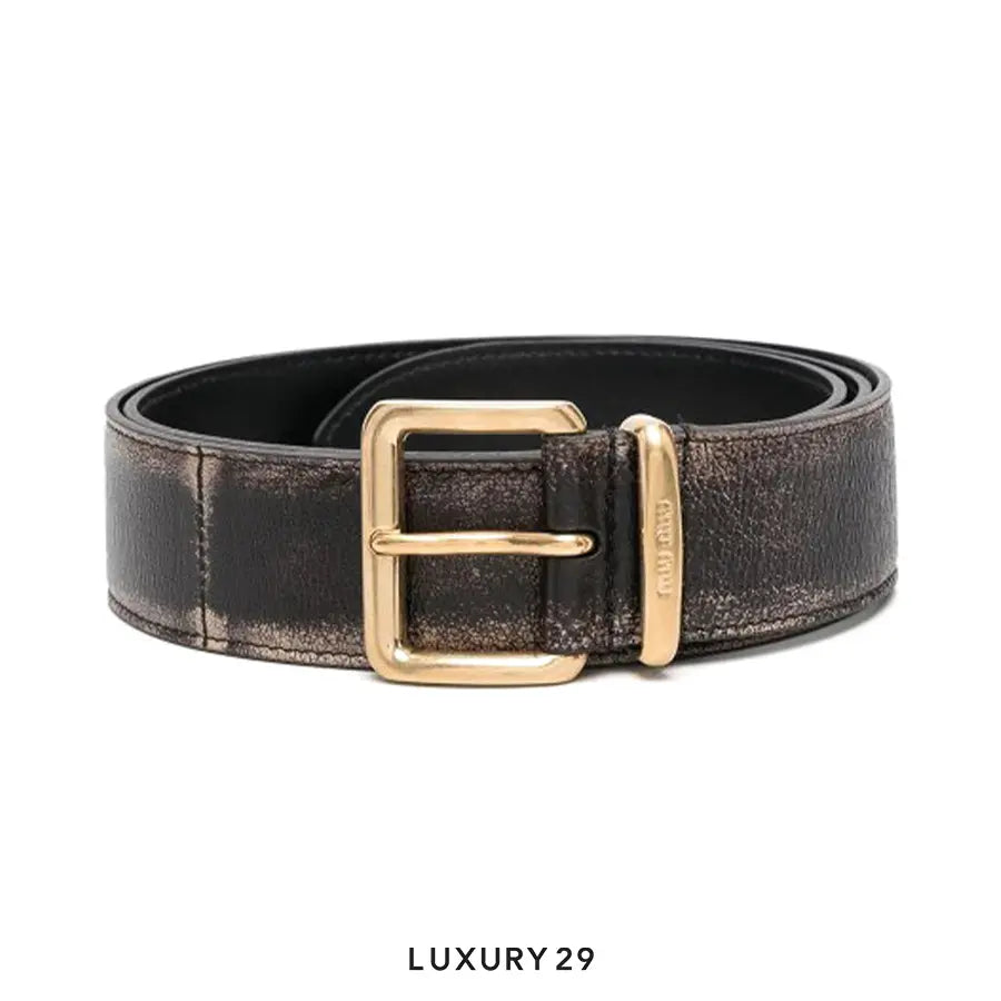 Miu Miu Vintage effect leather belt