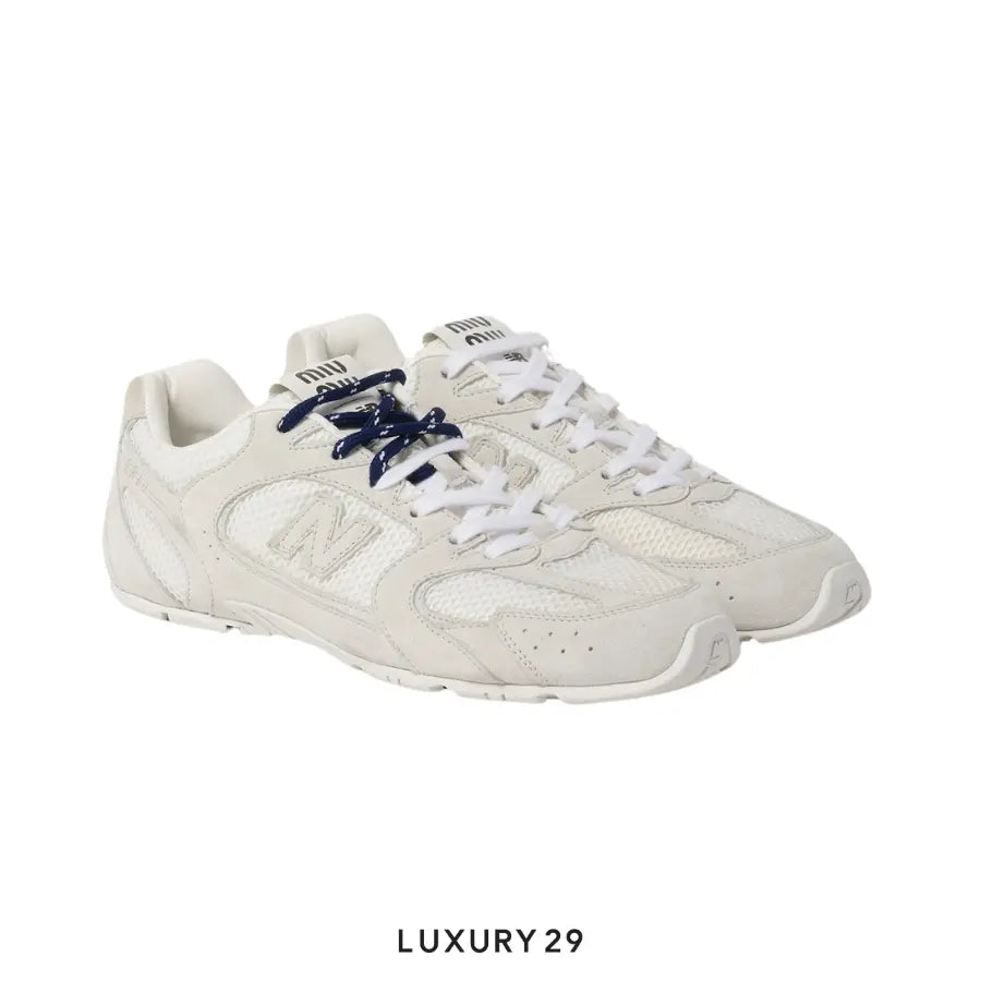 Miu Miu X New Balance 530 SL suede and mesh sneakers White MIU MIU