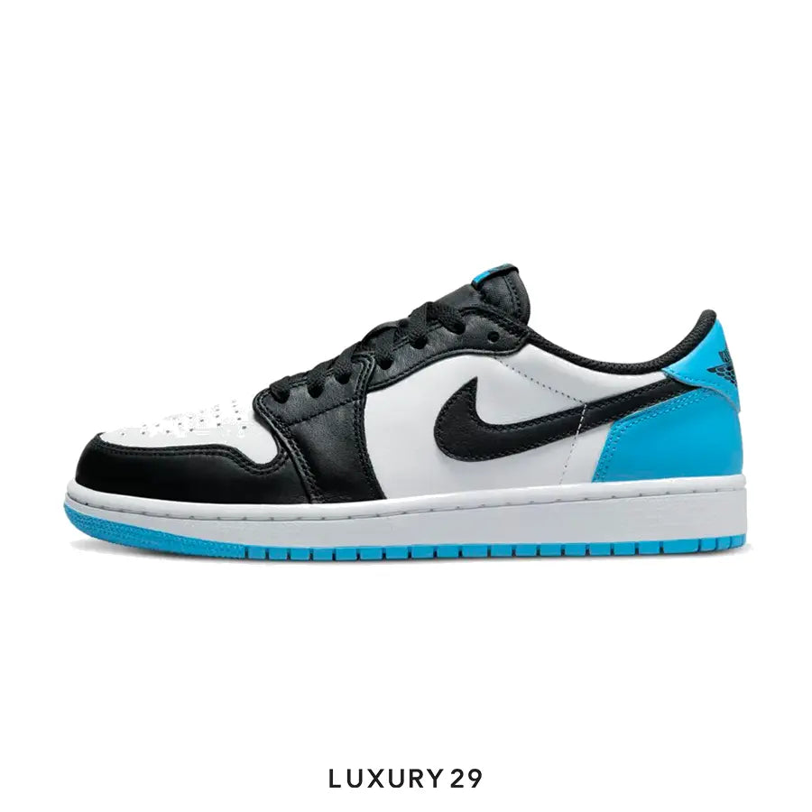 Nike Jordan 1 Low Black Dark Powder Blue (Women's)(W) NIKE