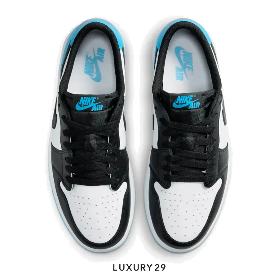 Nike Jordan 1 Low Black Dark Powder Blue (Women's)(W) NIKE