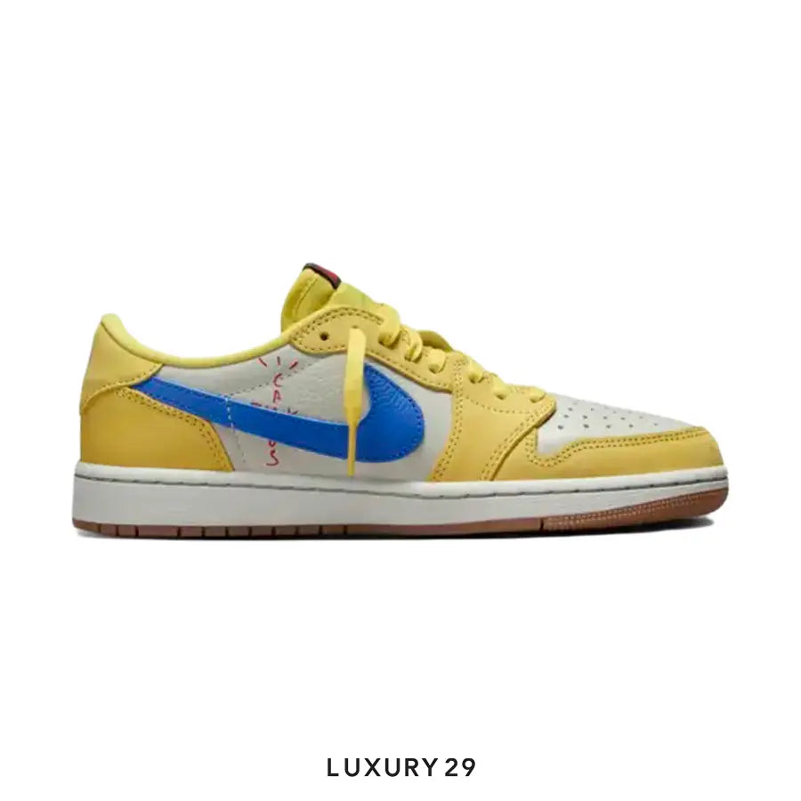 Nike Jordan 1 Retro Low OG SP Travis Scott Canary (Women's)(W) NIKE Luxury29