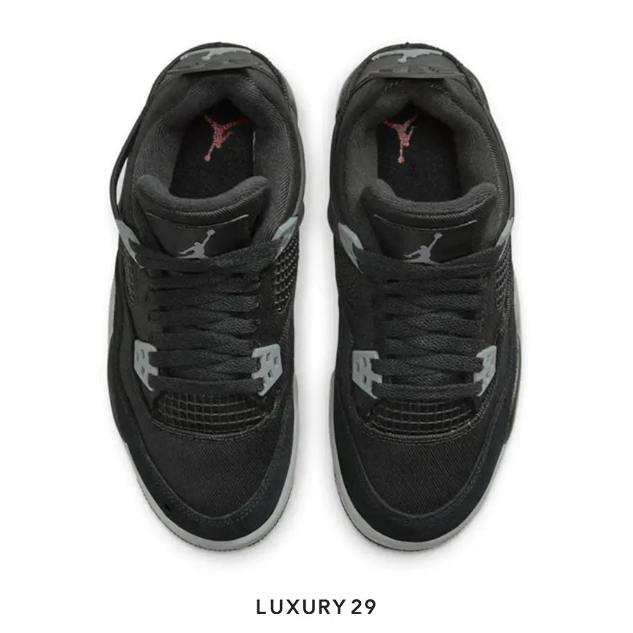 Nike Jordan 4 Retro Black Canvas (GS) NIKE