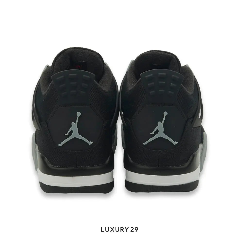 Nike Jordan 4 Retro Black Canvas (GS) NIKE