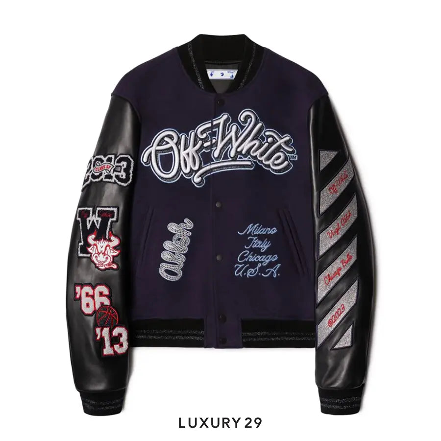 Off-White C/O Chicago Bulls Blue Varsity