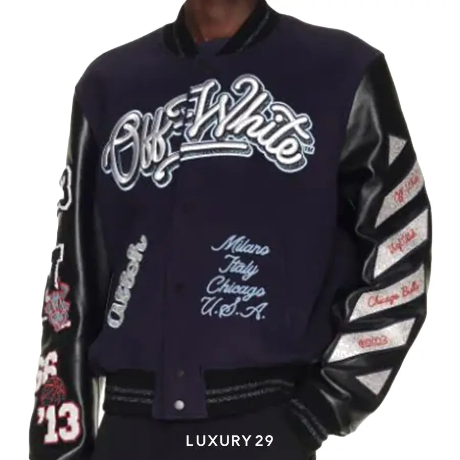 Off-White C/O Chicago Bulls Blue Varsity OFF-WHITE