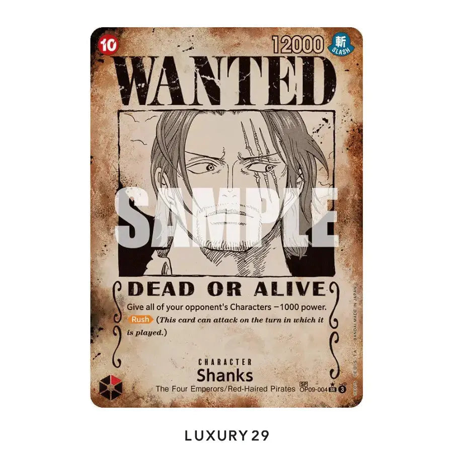 One Piece Emperors in the New World Shanks (004) (Wanted Poster) (BGS10) ONE PIECE Luxury29