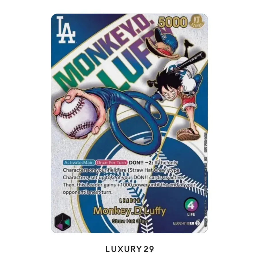 One Piece Monkey.D.Luffy (010) (Dodgers x ONE PIECE) One Piece Promotion Cards L EB02-010 (PSA10) ONE PIECE Luxury29
