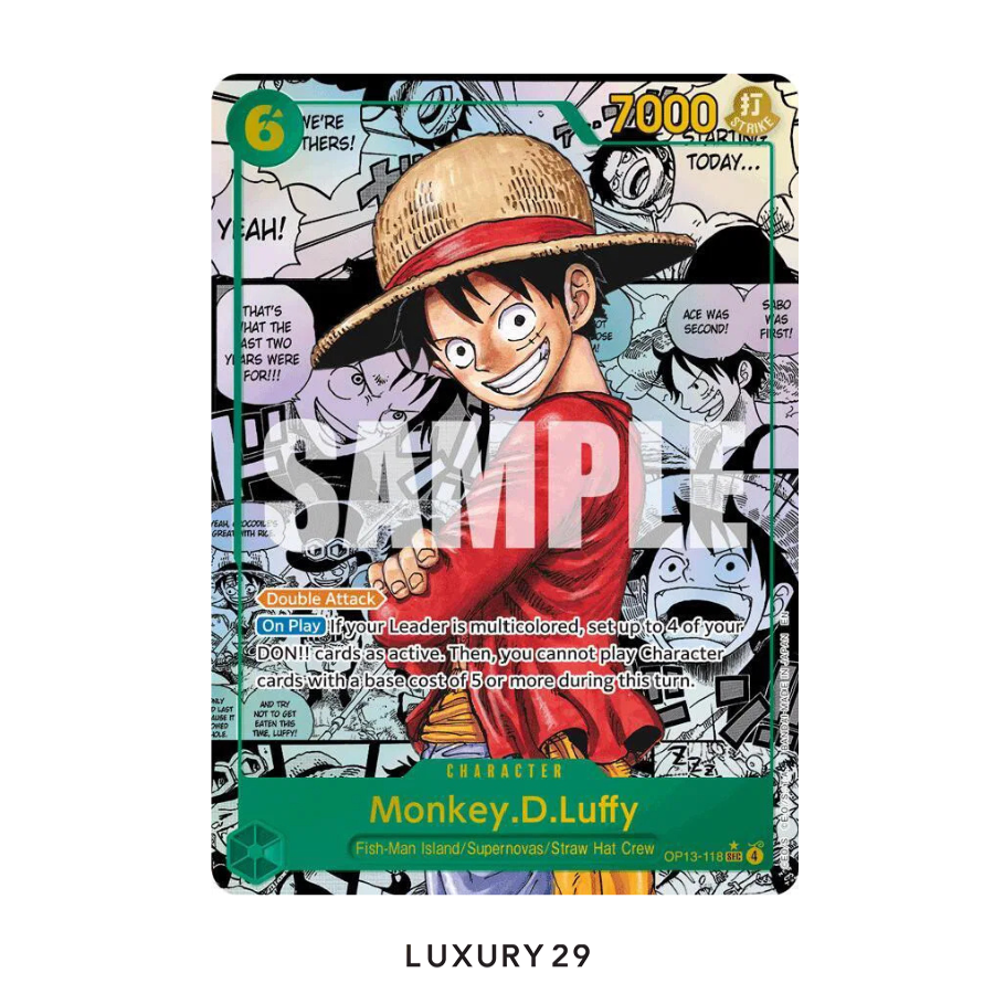 One Piece Monkey.D.Luffy (118) (Manga) Carrying On His Will SEC OP13-118 (BGS10)