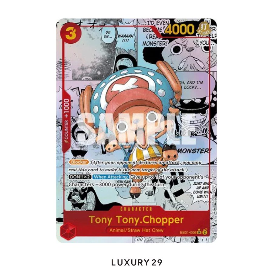 One Piece Tony Tony.Chopper (Alternate Art) (Manga) Extra Booster: Memorial Collection SR EB01-006 (BGS10)