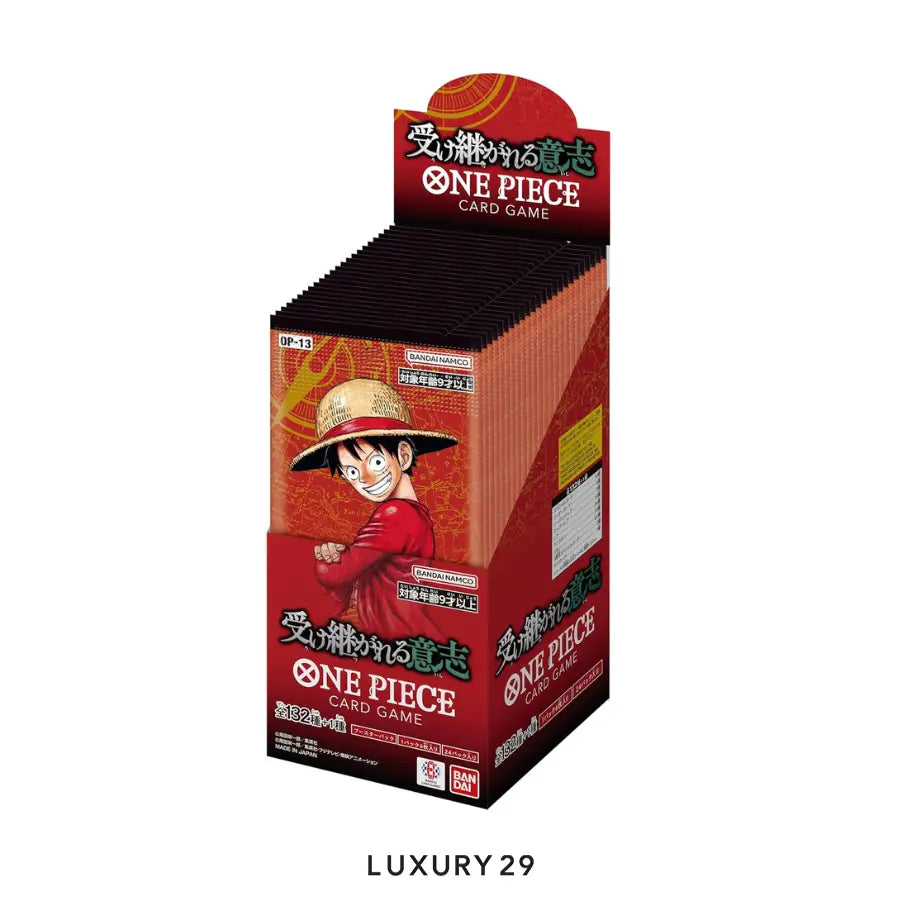 One Piece Card Game expansion set titled "Carrying On His Will" (OP-13) Booster Pack JP Version ONE PIECE Luxury29