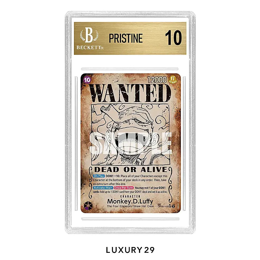 One Piece Monkey.D.Luffy (Wanted Poster) Emperors in the New World SEC OP05-119 (BGS10)
