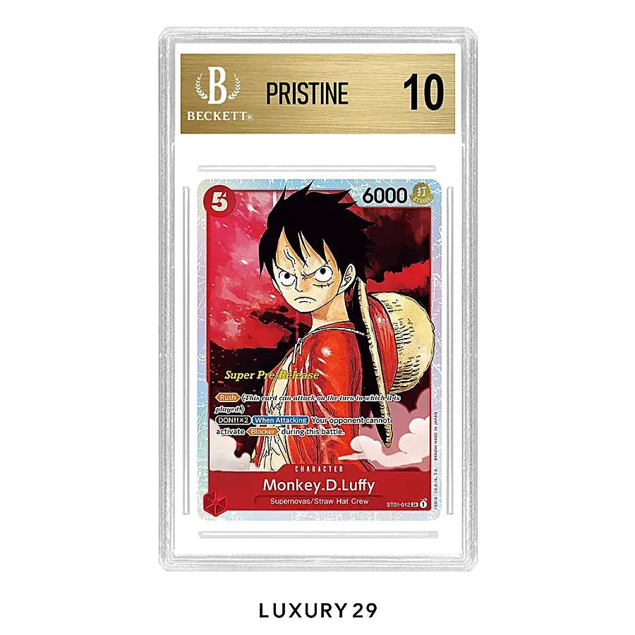 One Piece Super Pre-Release Starter Deck 1: Straw Hat Crew Monkey.D.Luffy (012) (BGS10)