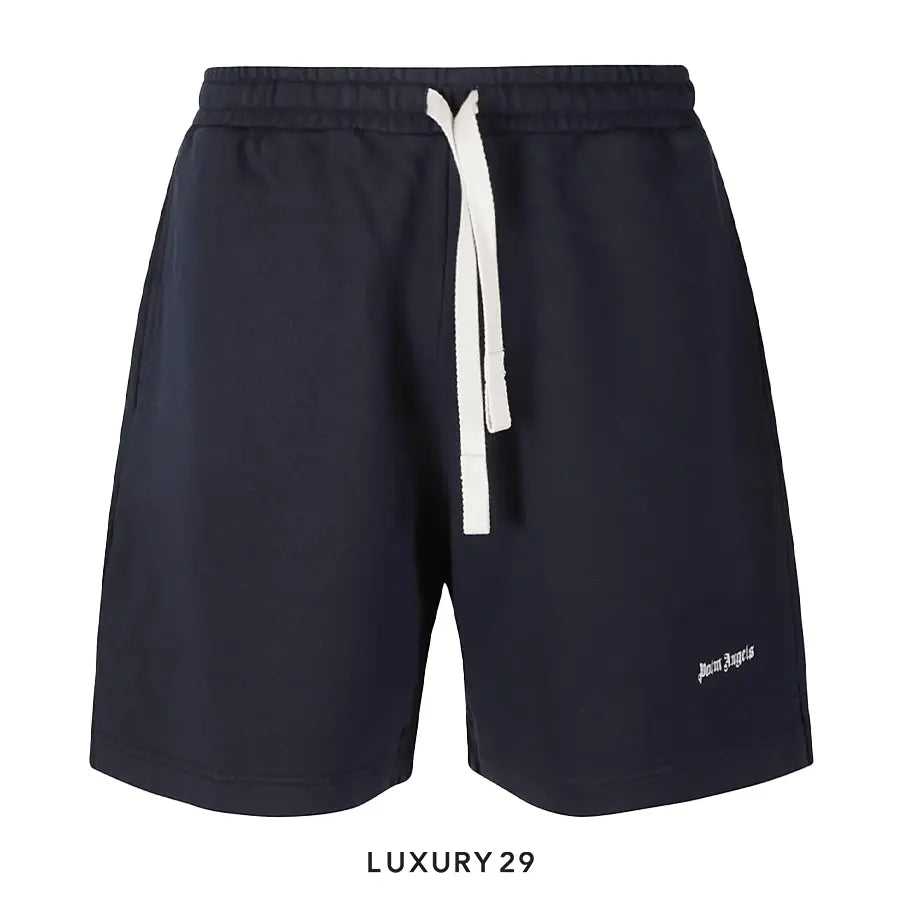 Palm Angels Classic Logo Swim Shorts Navy Blue