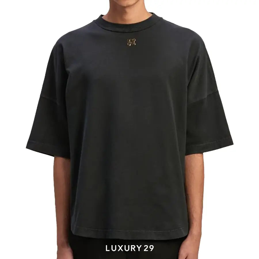 Palm Angels FOGGY PA T-SHIRT BLACK WHITE PALM ANGELS