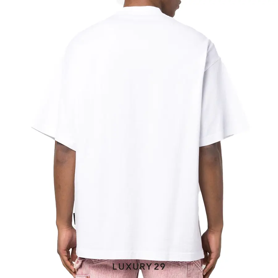 Palm Angels Logo Print T-Shirt White Multicolor PALM ANGELS Luxury29