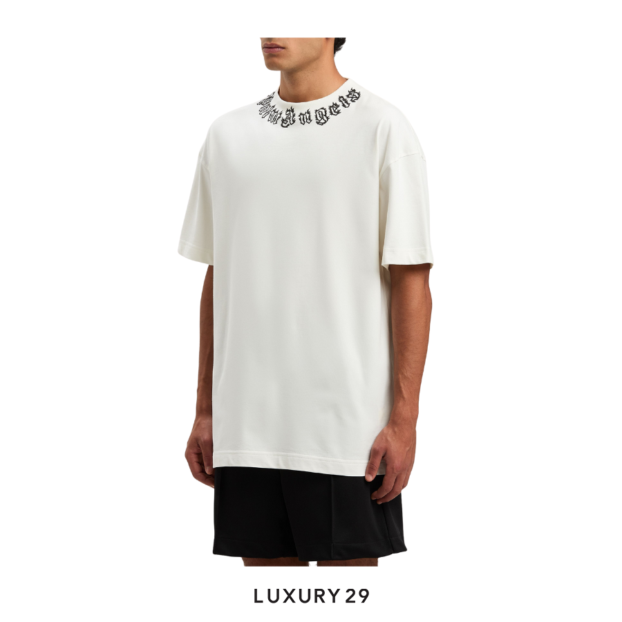 Palm Angels neck-logo T-shirt White PALM ANGELS Luxury29